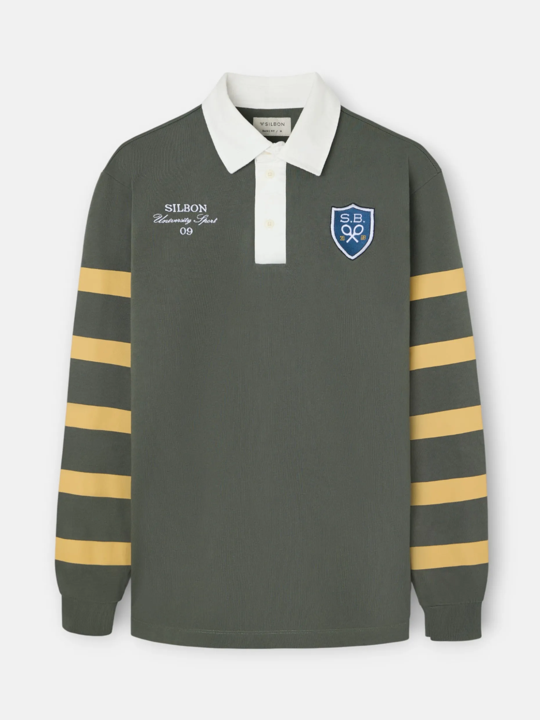 Polo clasico rugby escudo verde