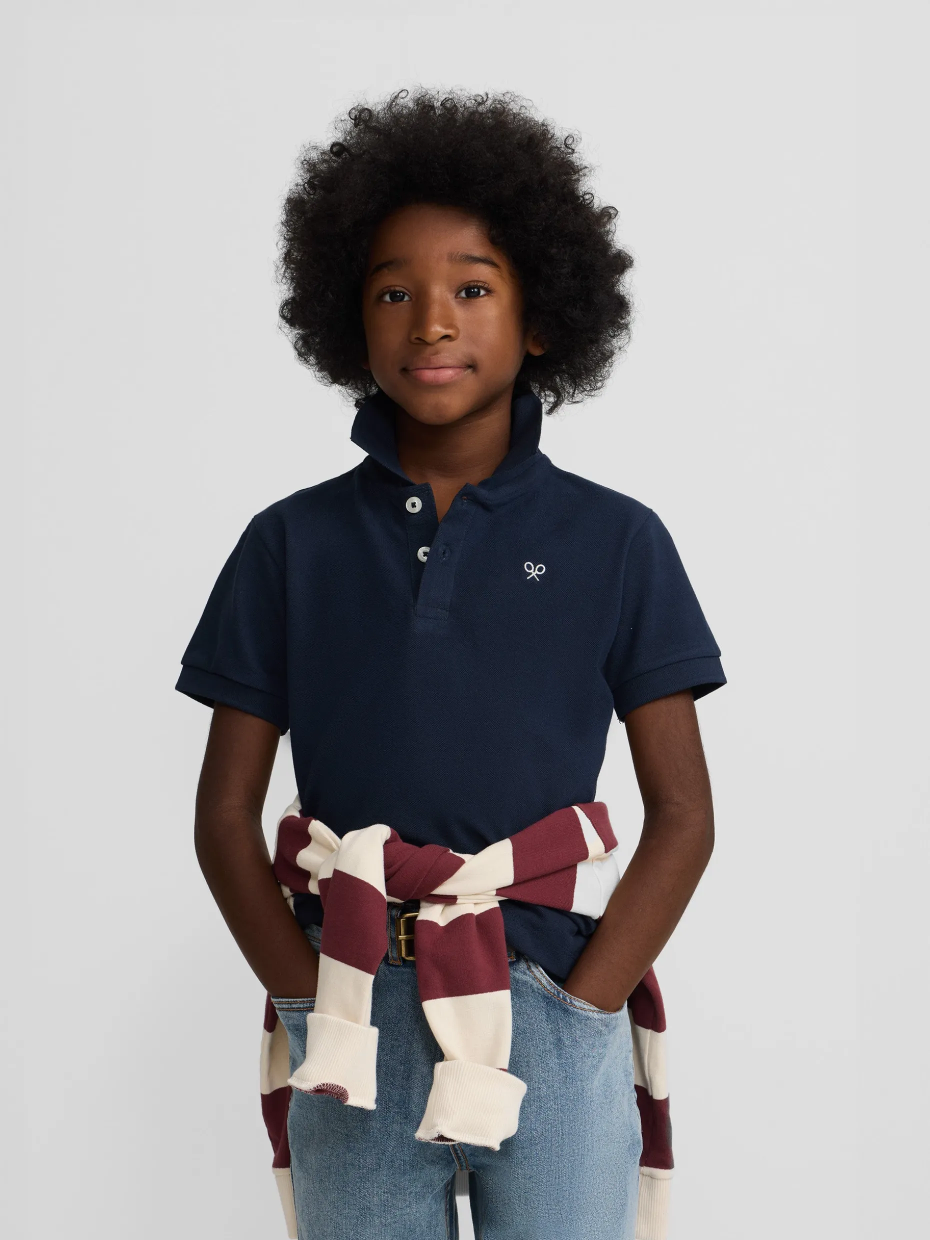 Polo kids clasico miniraqueta azul marino