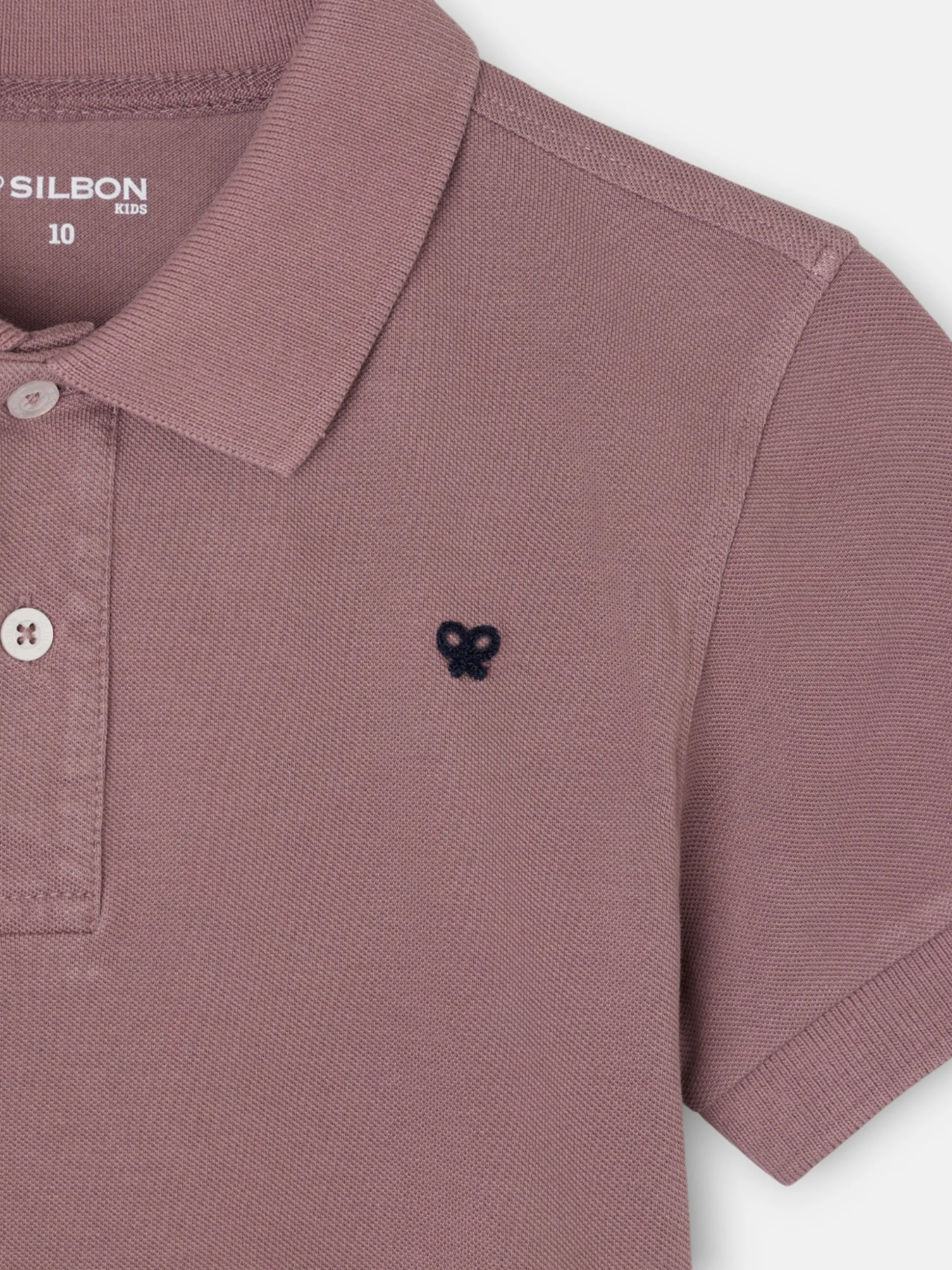 Polo kids clasico raqueta burdeos