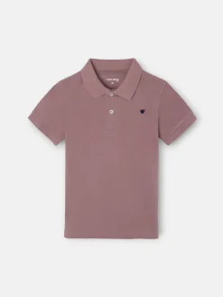 Polo kids clasico raqueta burdeos