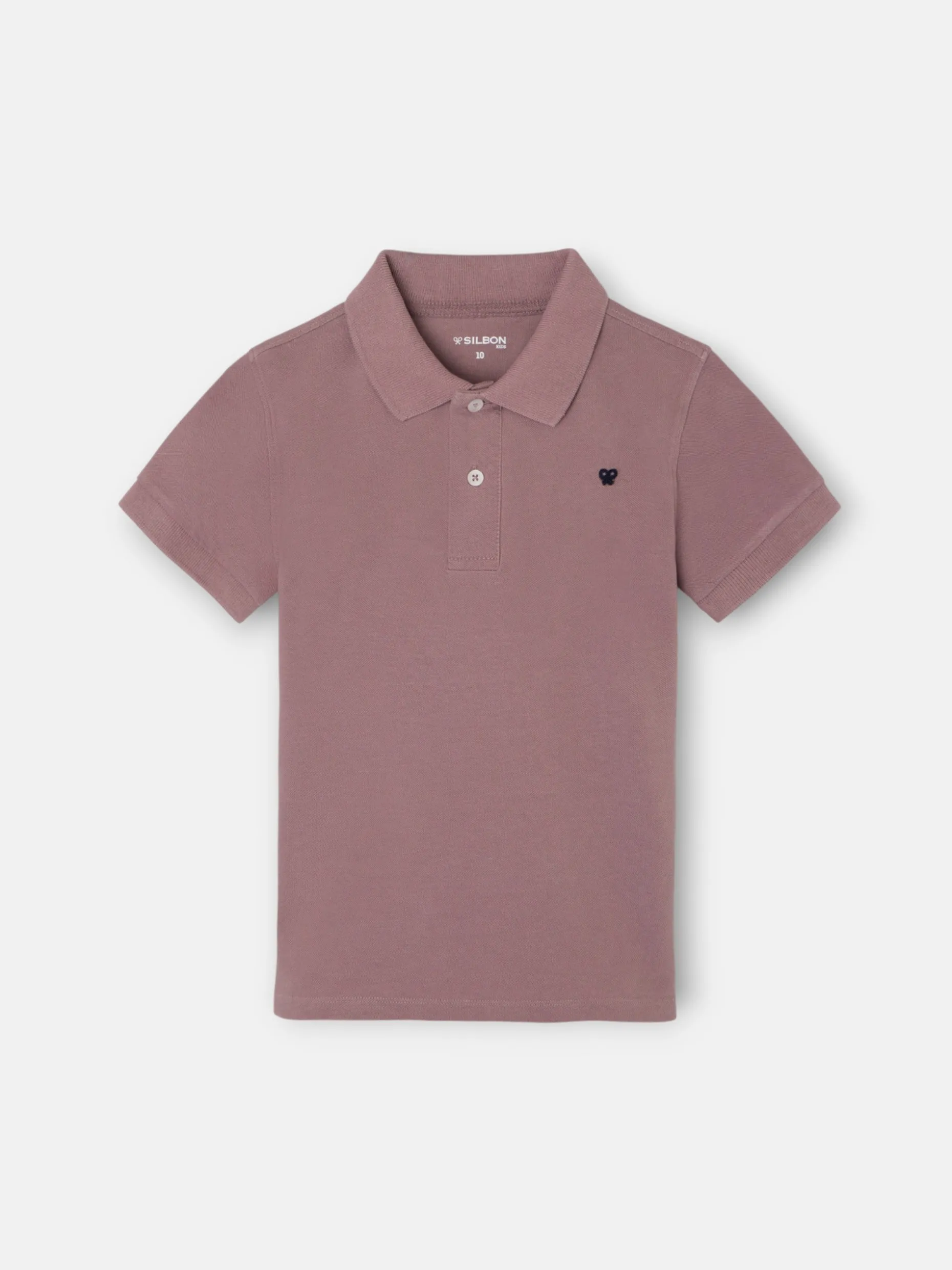 Polo kids clasico raqueta burdeos