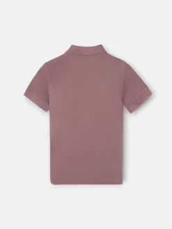 Polo kids clasico raqueta burdeos