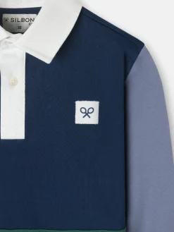 Polo kids clasico rugby multicolor azul marino