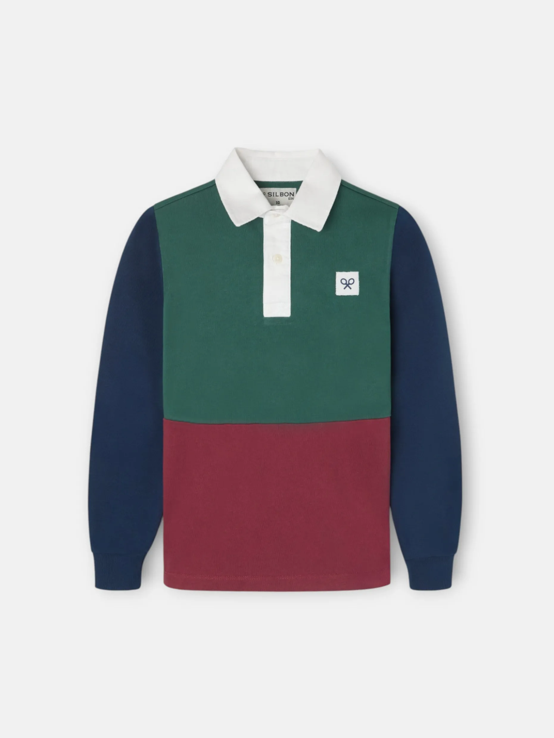 Polo kids clasico rugby multicolor burdeos