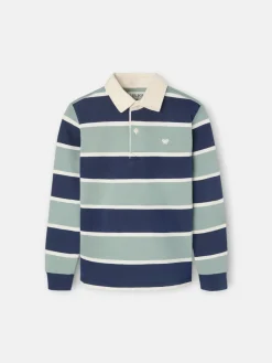 Polo kids clasico rugby rayas verdes