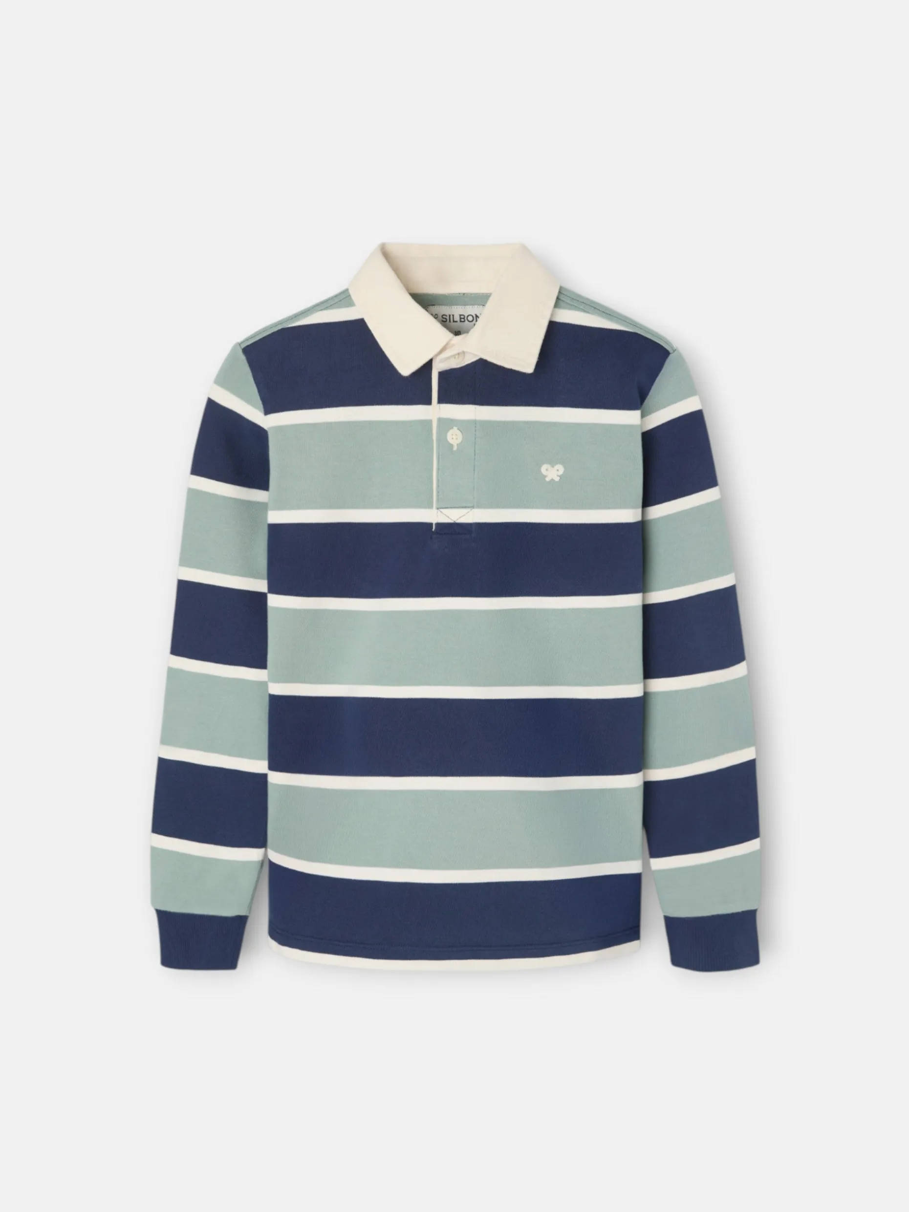 Polo kids clasico rugby rayas verdes