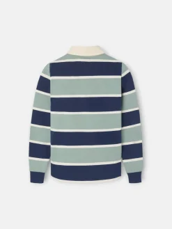 Polo kids clasico rugby rayas verdes