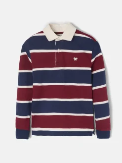 Polo kids clasico rugby rayas burdeos