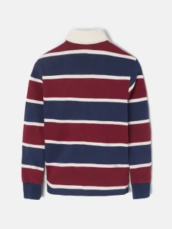 Polo kids clasico rugby rayas burdeos
