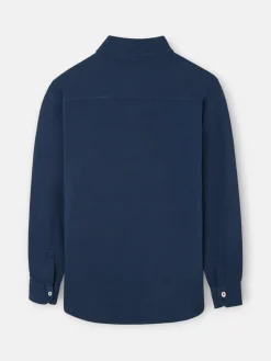 Polo liso manga larga azul marino