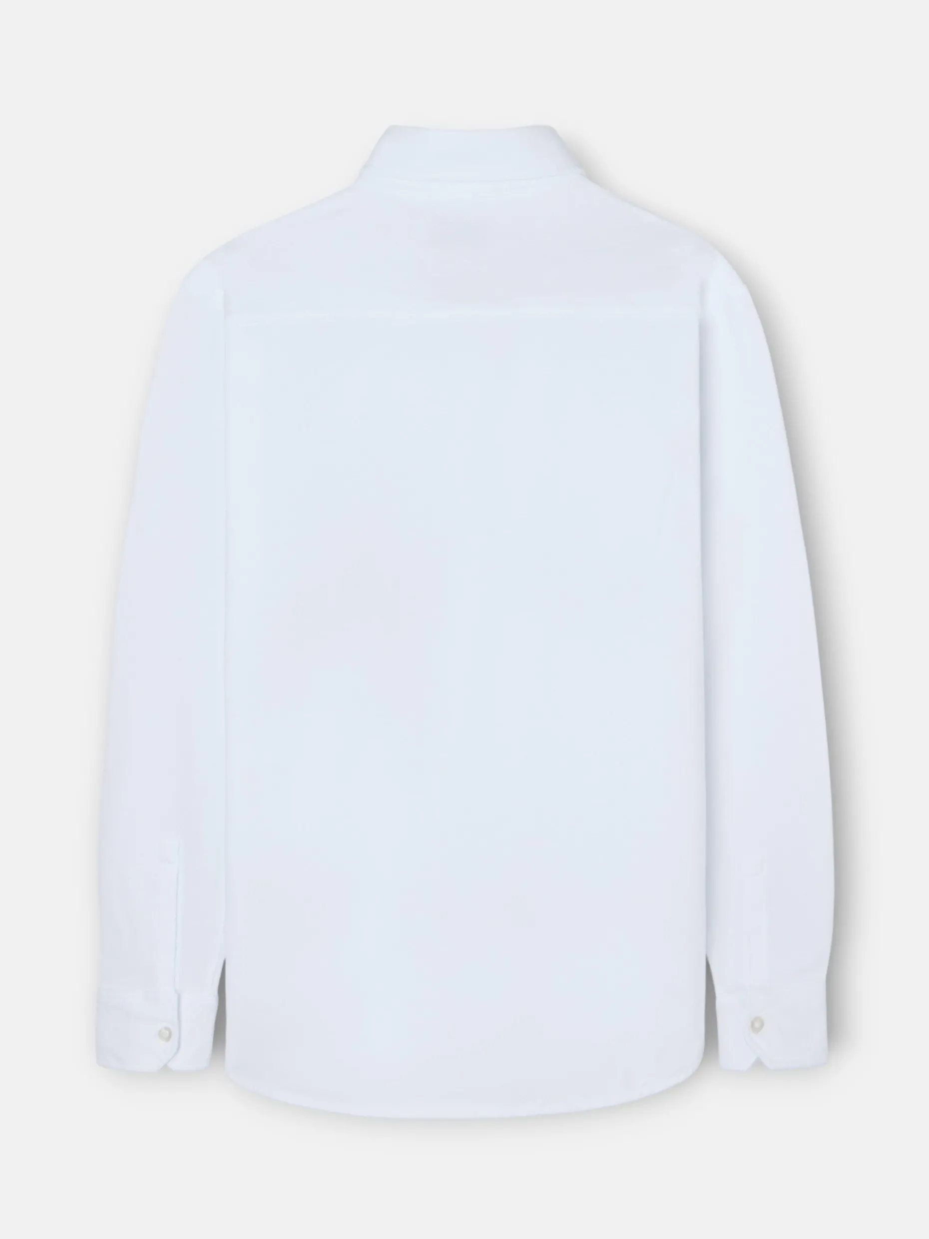 Polo liso manga larga blanca