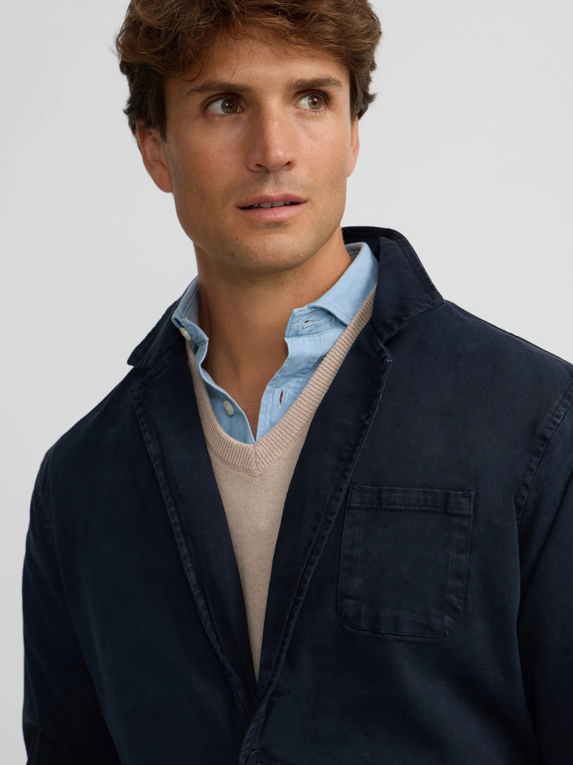 Semiblazer casual azul marino