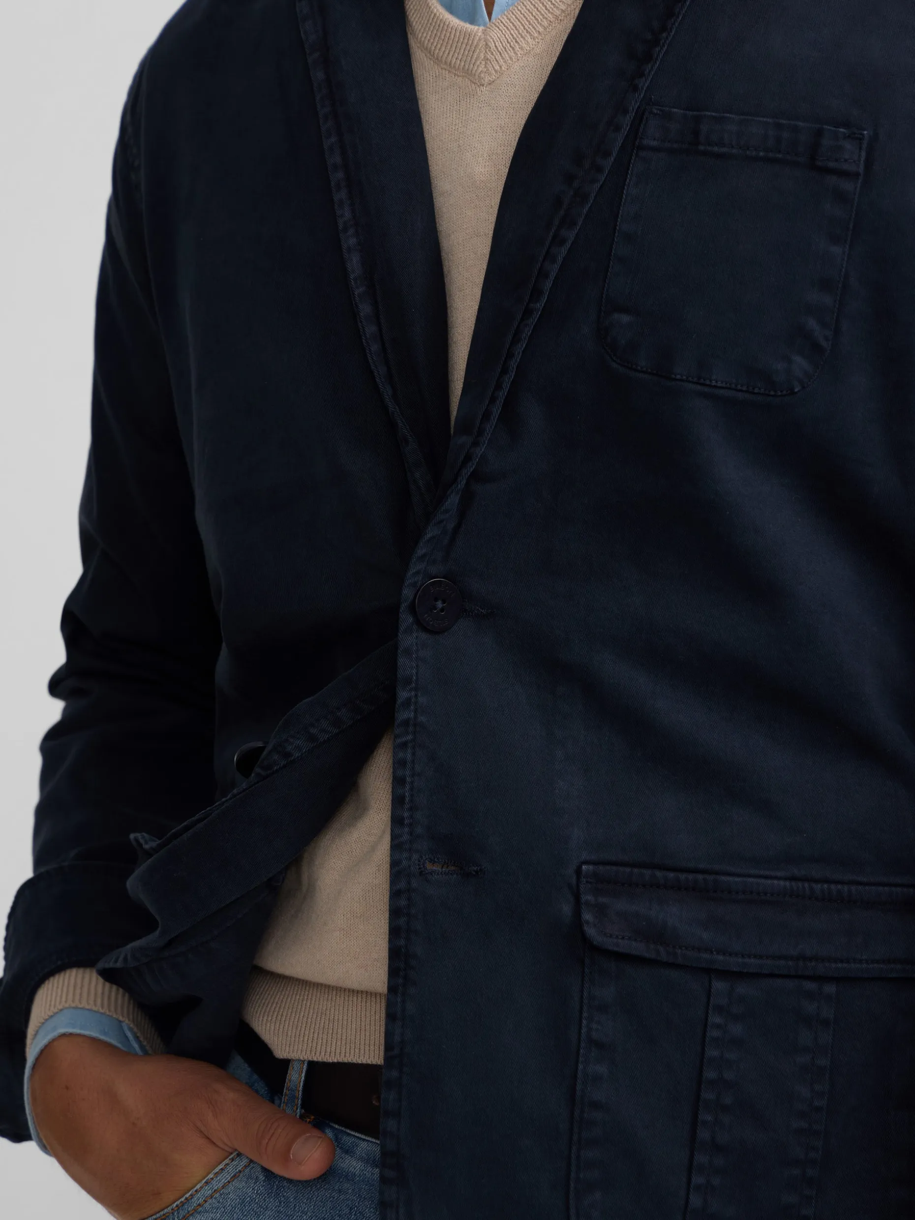 Semiblazer casual azul marino