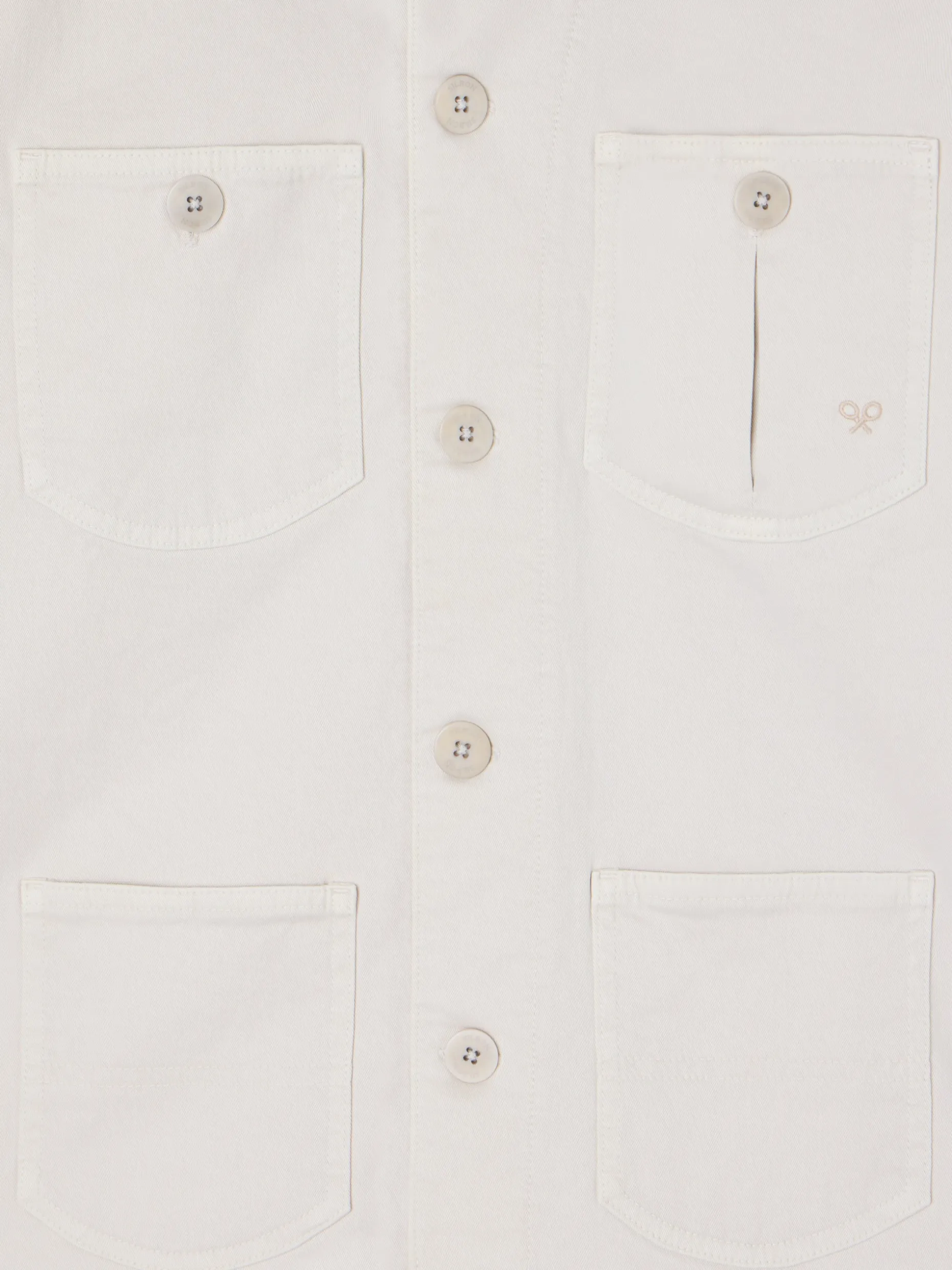Sobrecamisa bolsillos boton beige