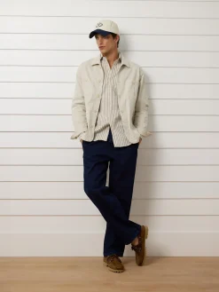 Sobrecamisa bolsillos boton beige