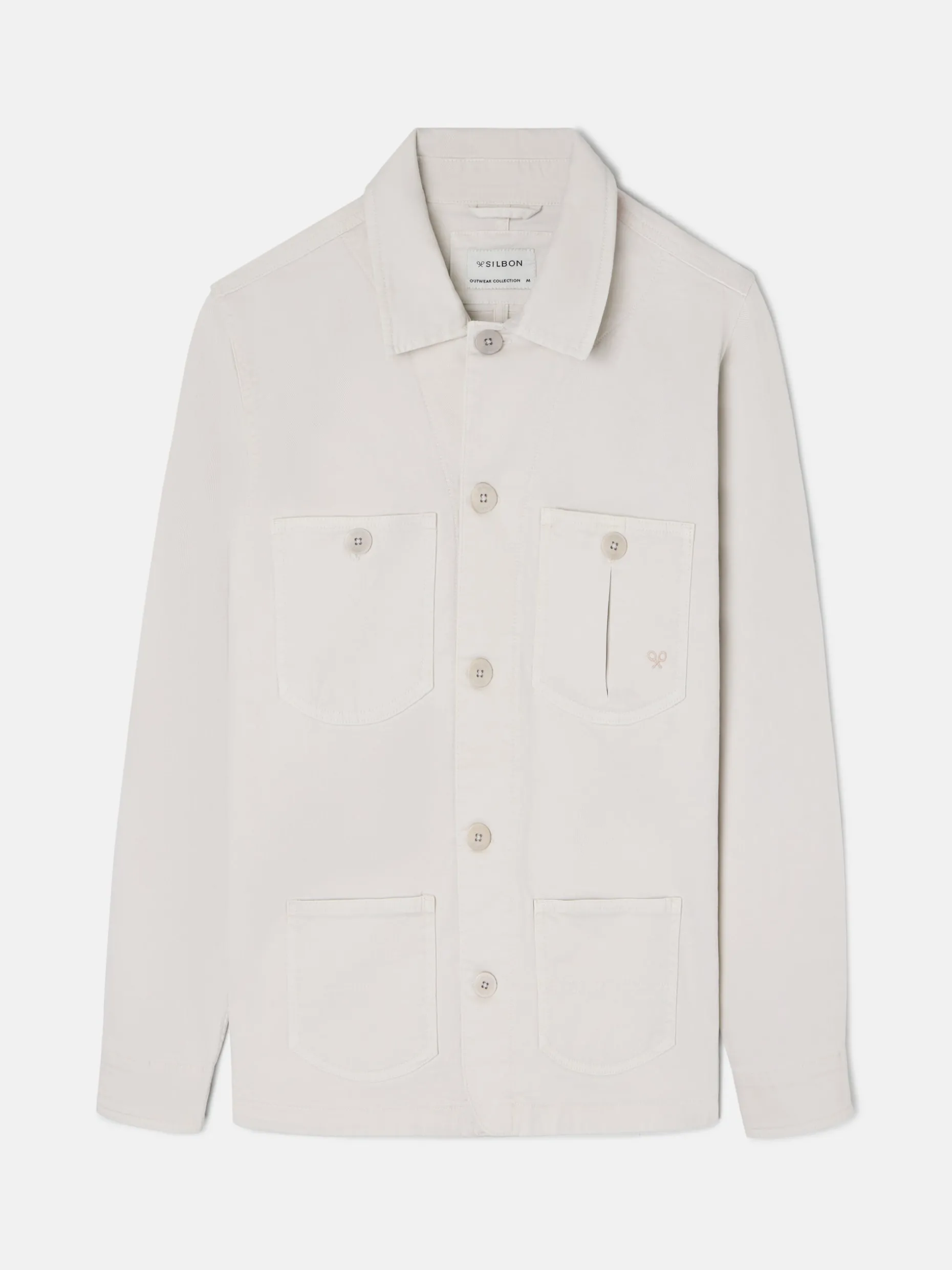 Sobrecamisa bolsillos boton beige