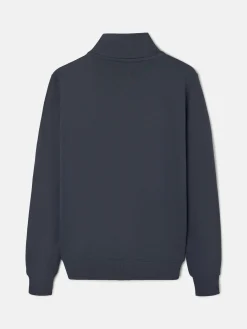Sudadera Beltran Lozano cremallera media azul marino