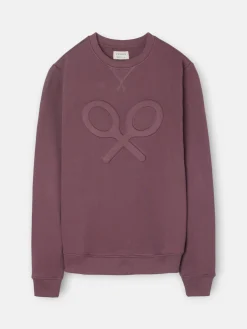 Sudadera clasica logo relieve burdeos