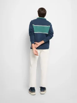 Sudadera cuello polo silbon sports marino