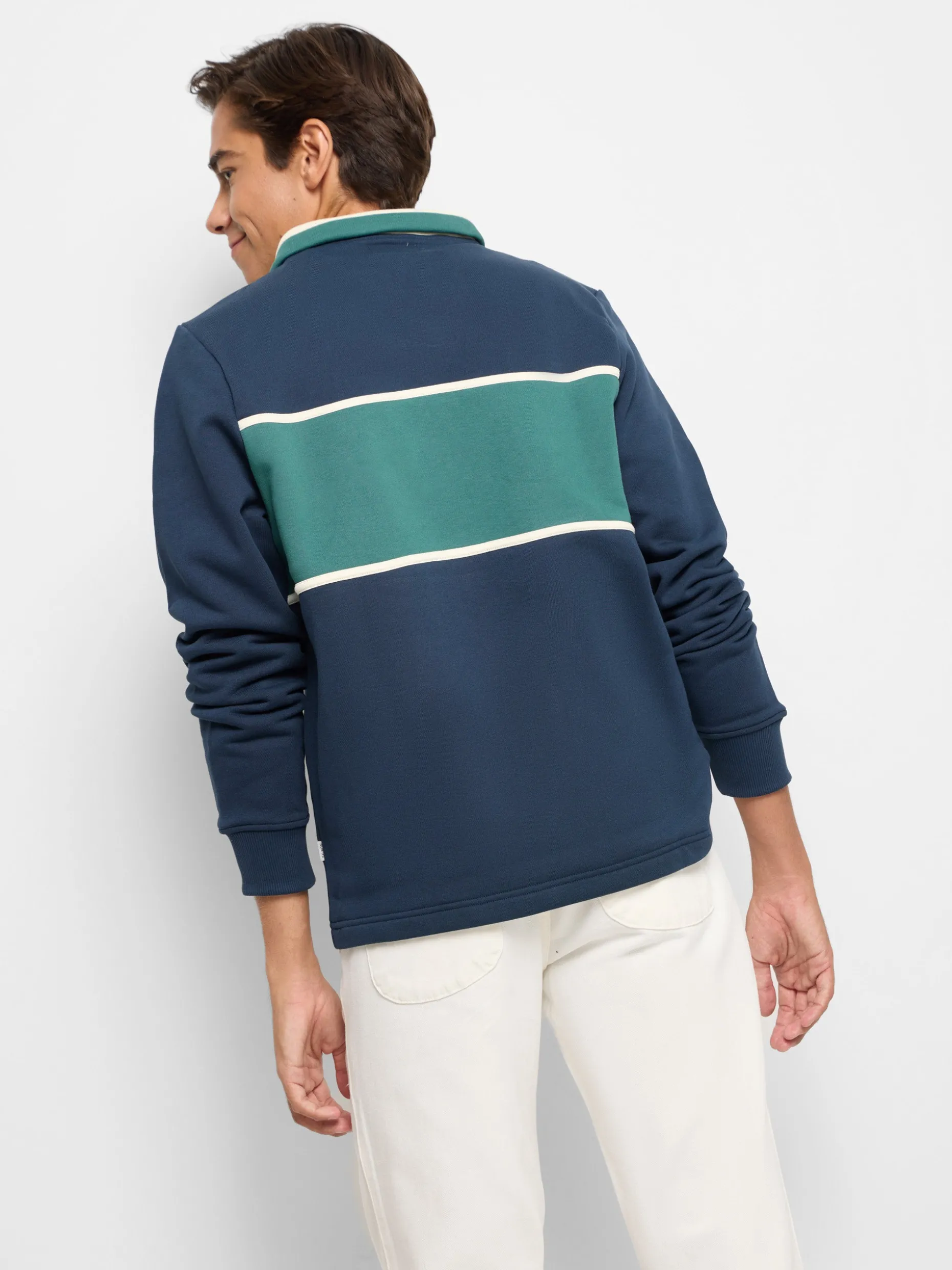Sudadera cuello polo silbon sports marino
