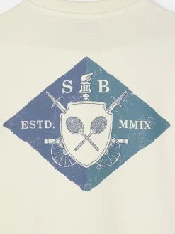 Sudadera escudo SB crema