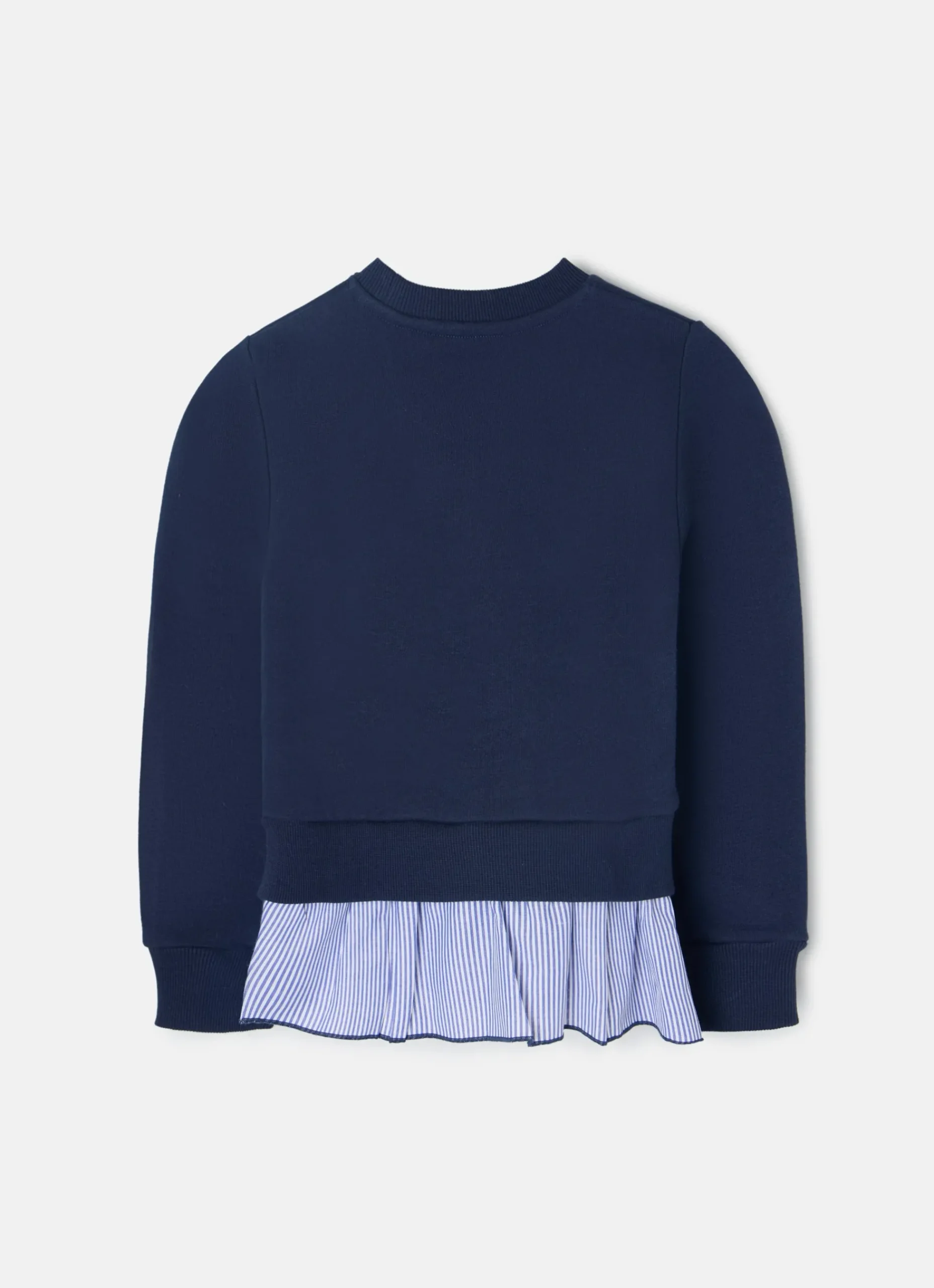 Sudadera girl combinada volante marino