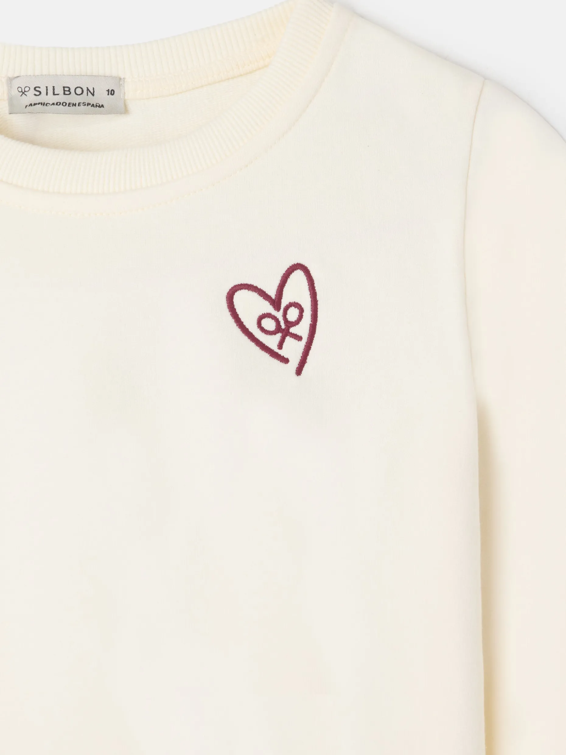 Sudadera girl corazon crudo