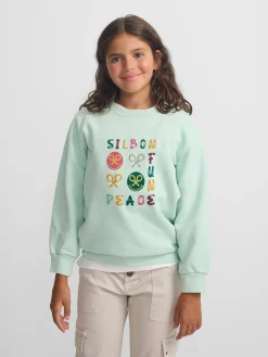 Sudadera girl fun and peace verde
