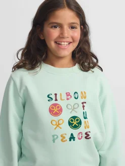 Sudadera girl fun and peace verde