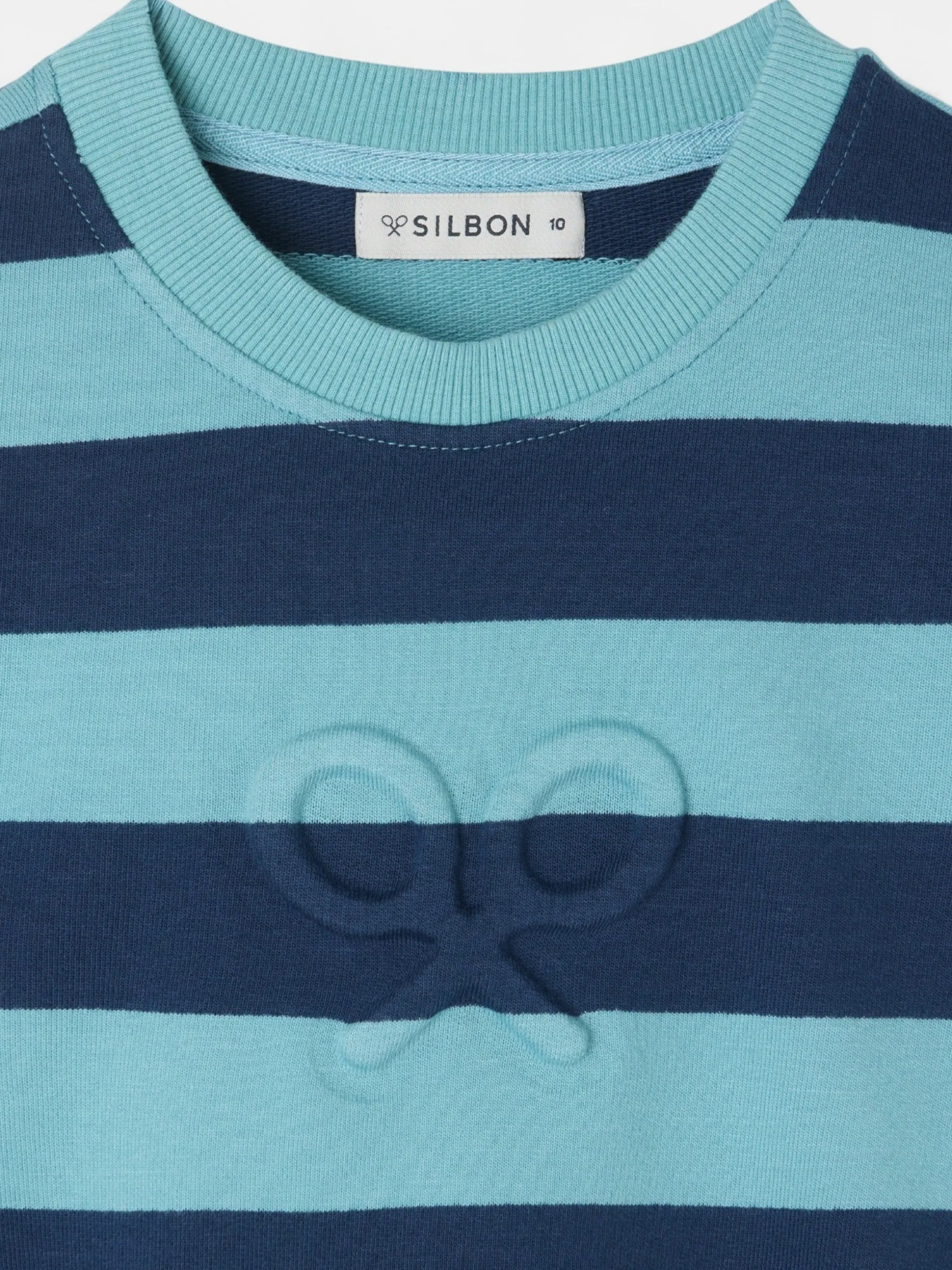 Sudadera girl hombreras rayas azules