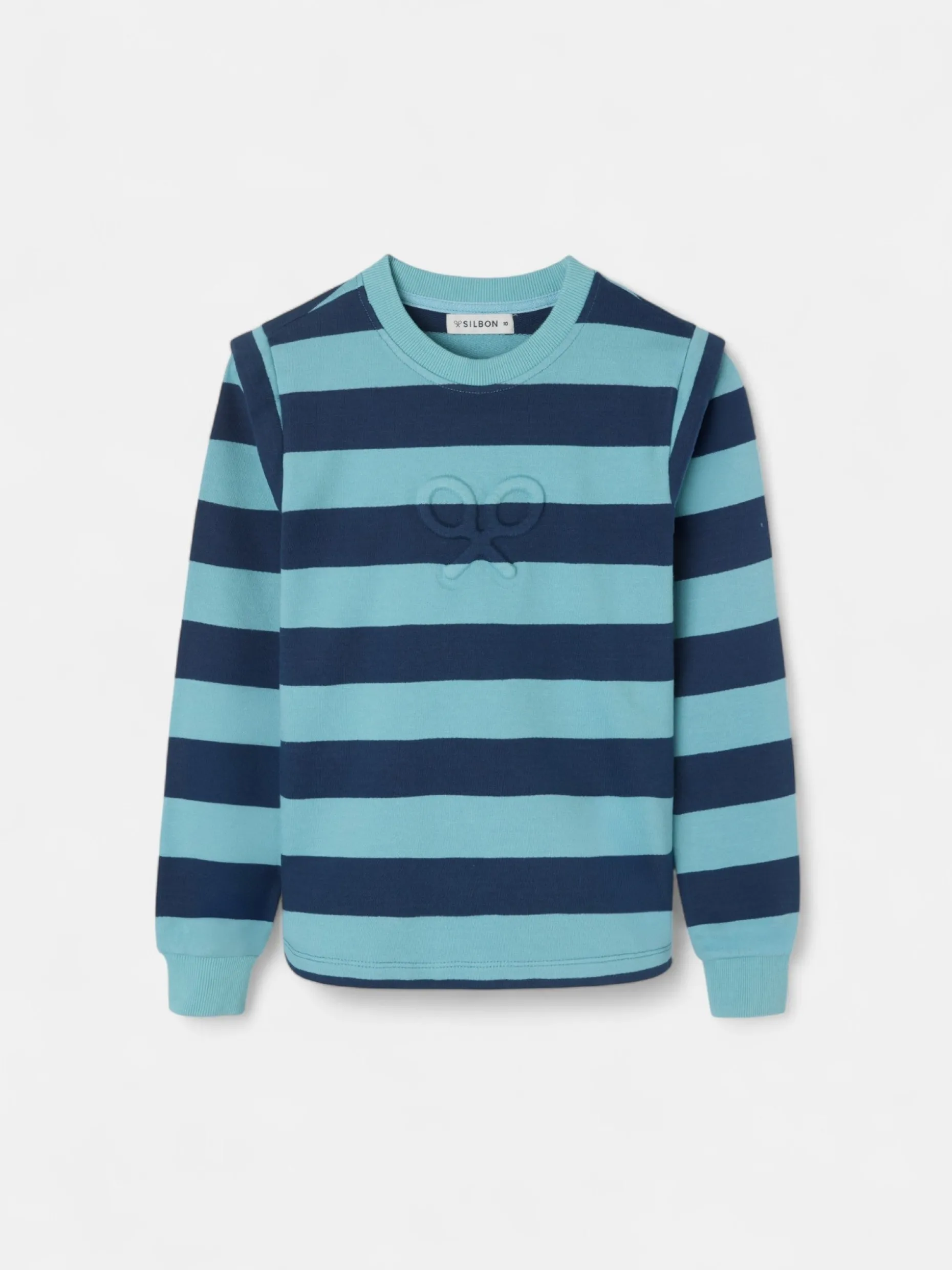 Sudadera girl hombreras rayas azules
