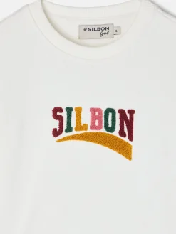 Sudadera girl letras silbon cruda