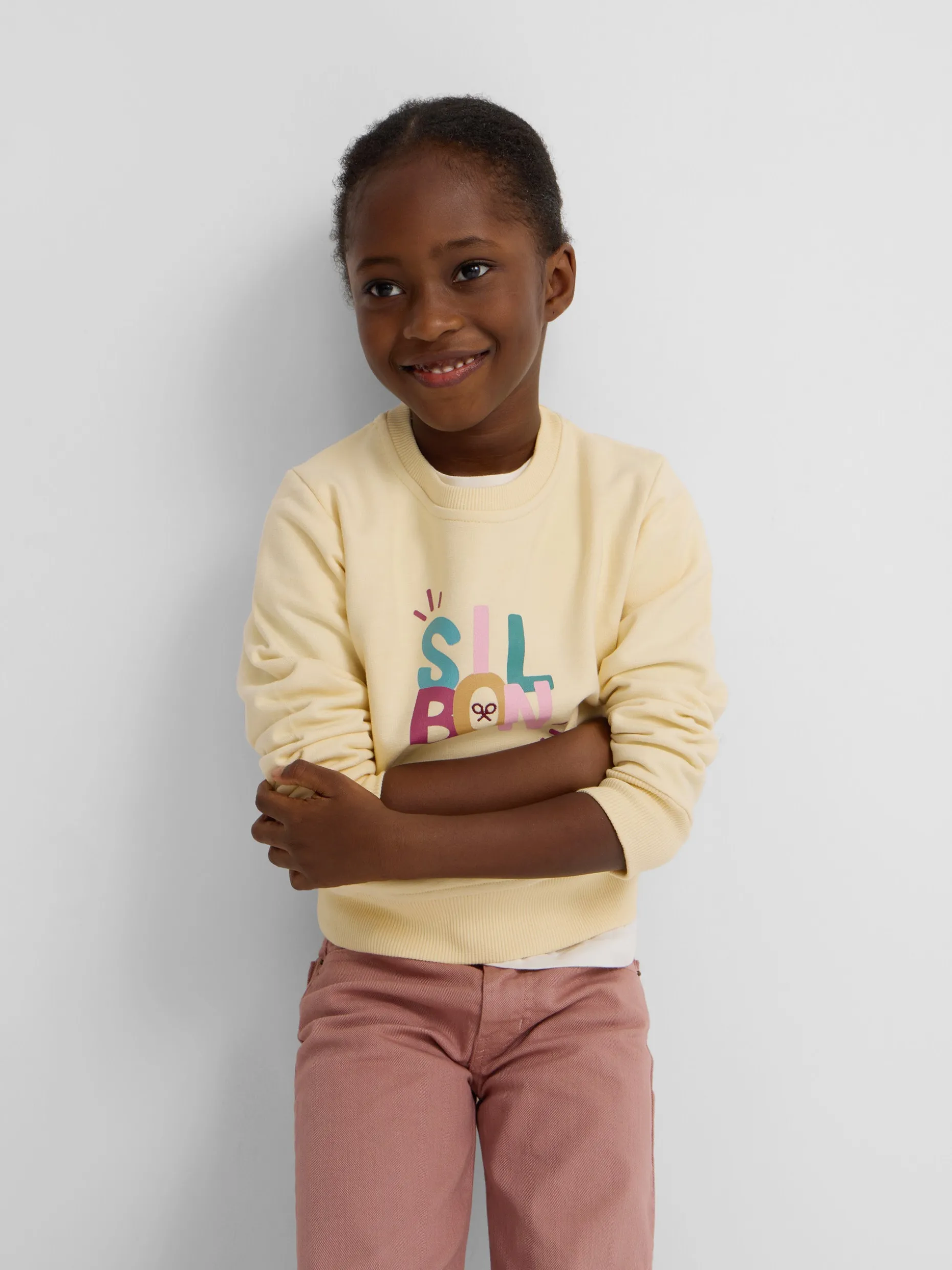 Sudadera girl silbon multicolor amarillo
