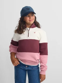 Sudadera girl tricolor rosa y blanca