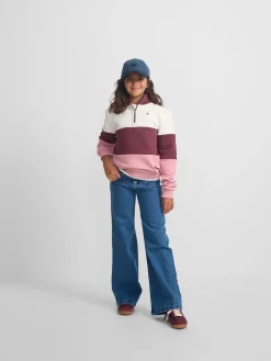 Sudadera girl tricolor rosa y blanca