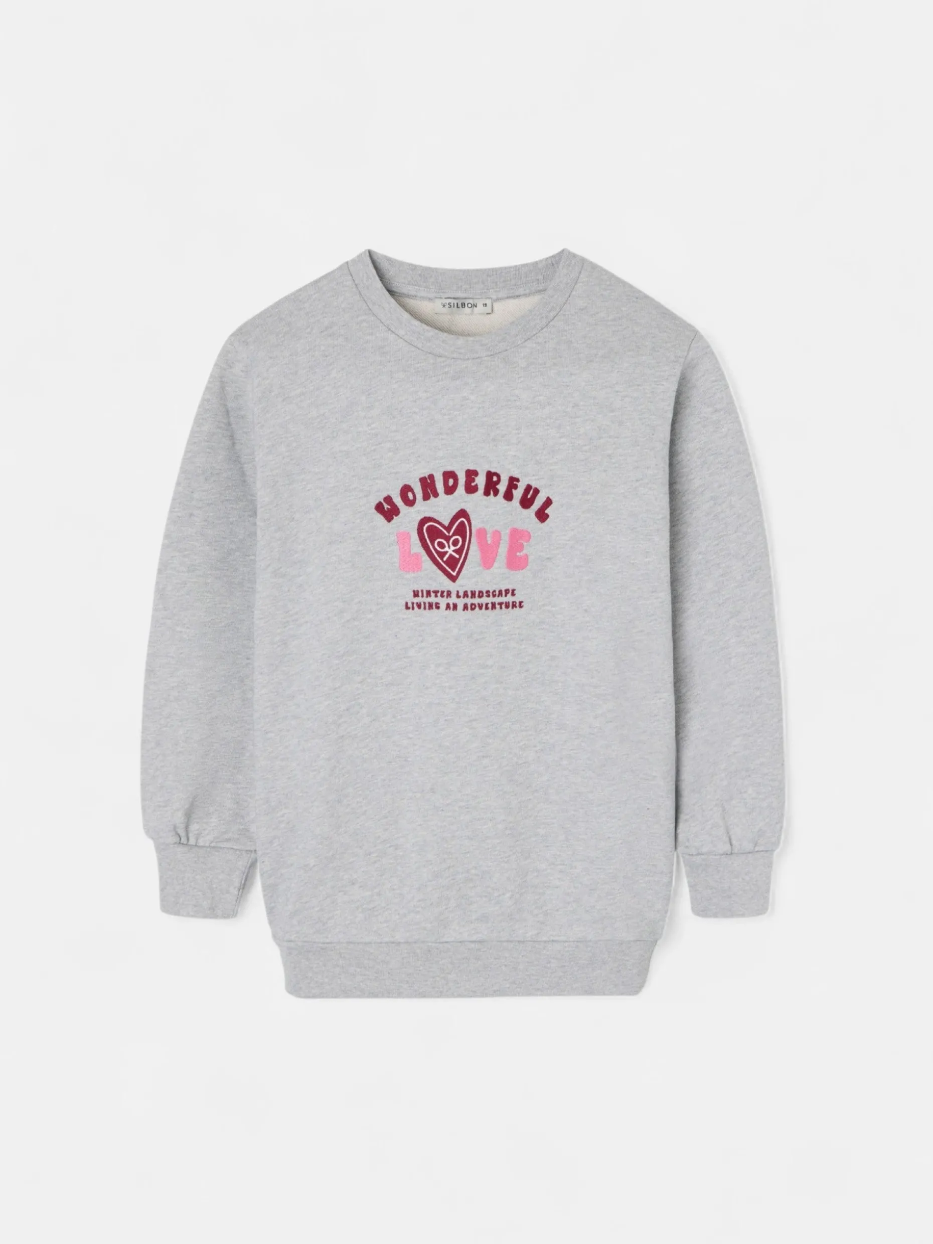 Sudadera girl wonderful love gris