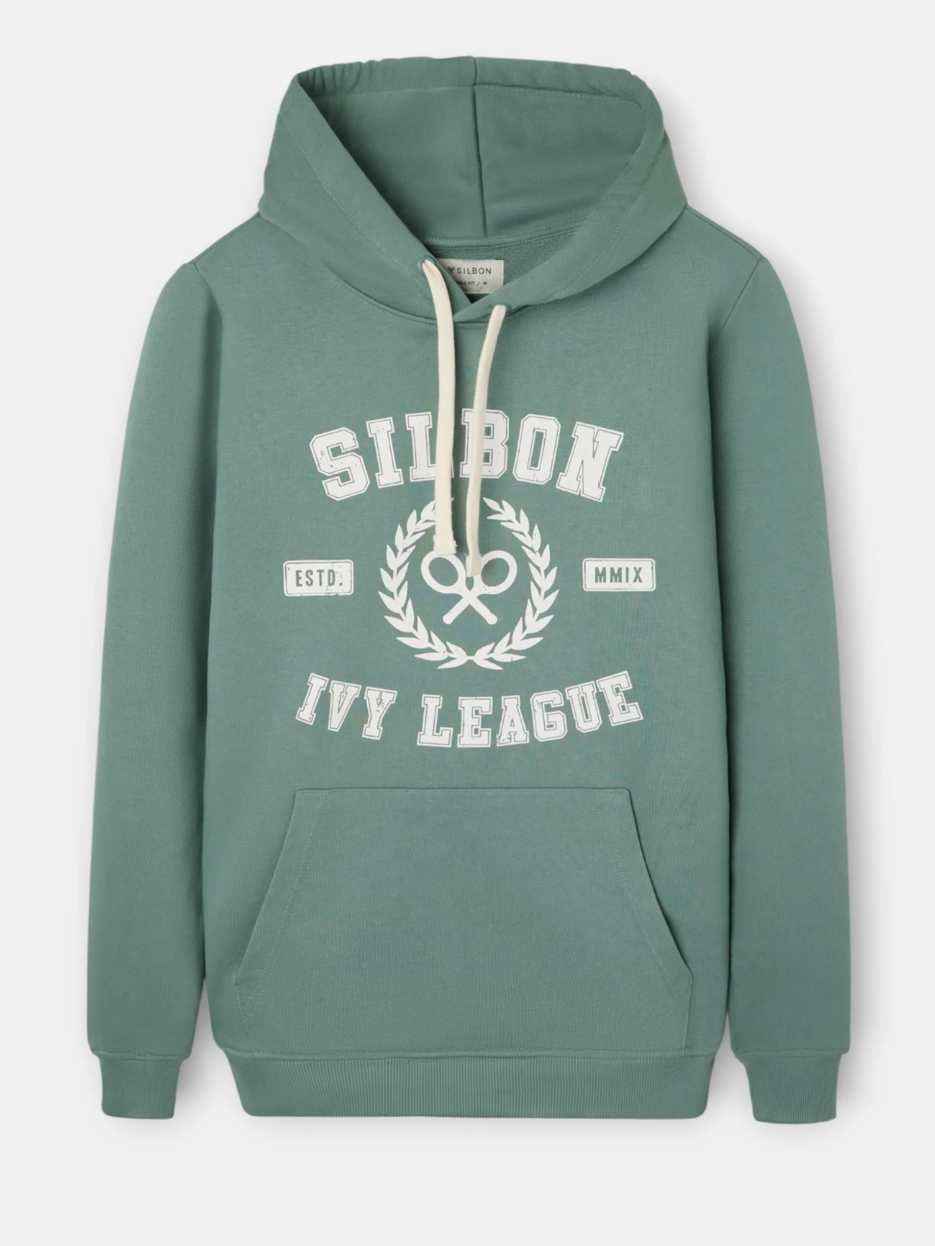 Sudadera hoodie Silbon ivy league verde