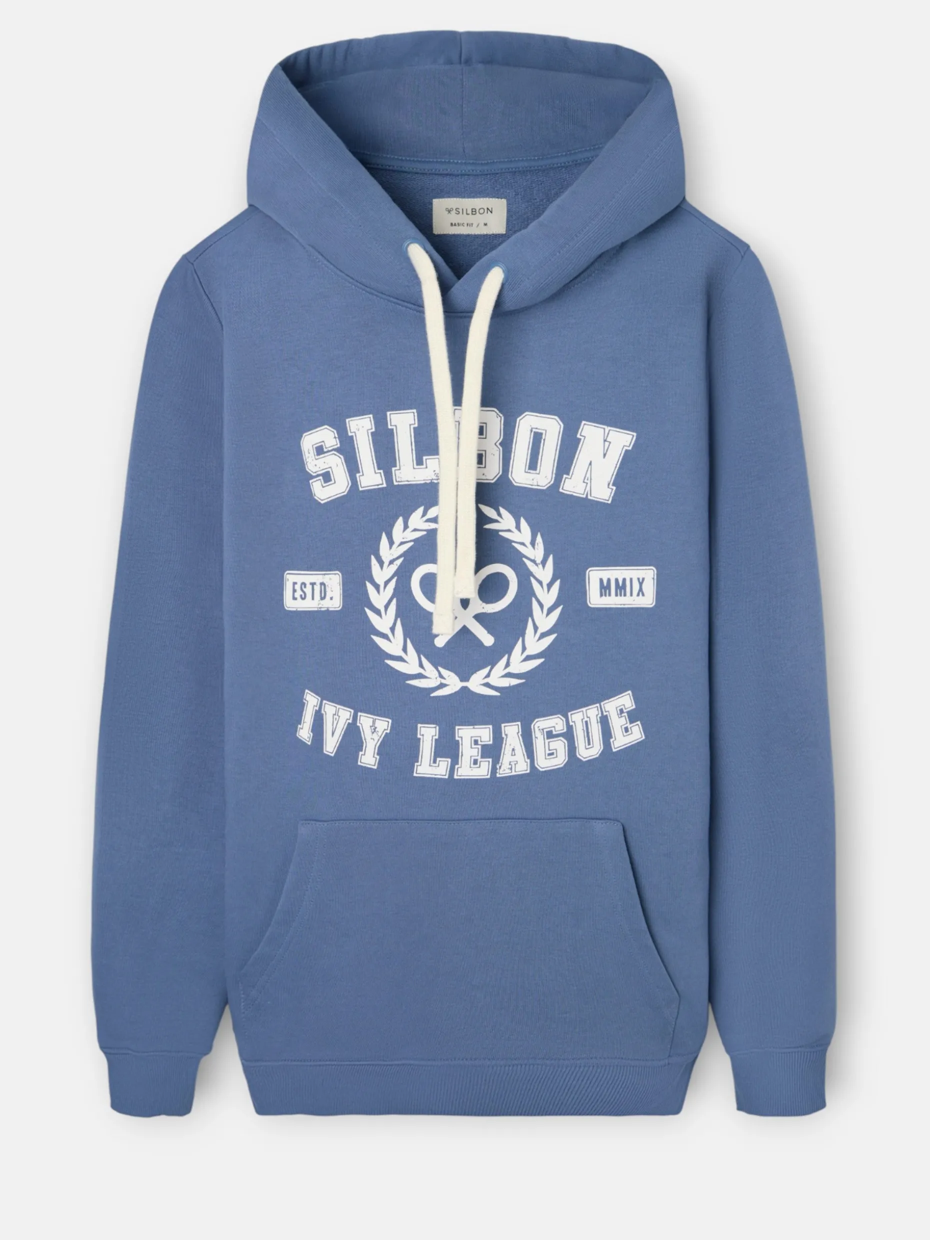 Sudadera hoodie Silbon ivy league azul indigo