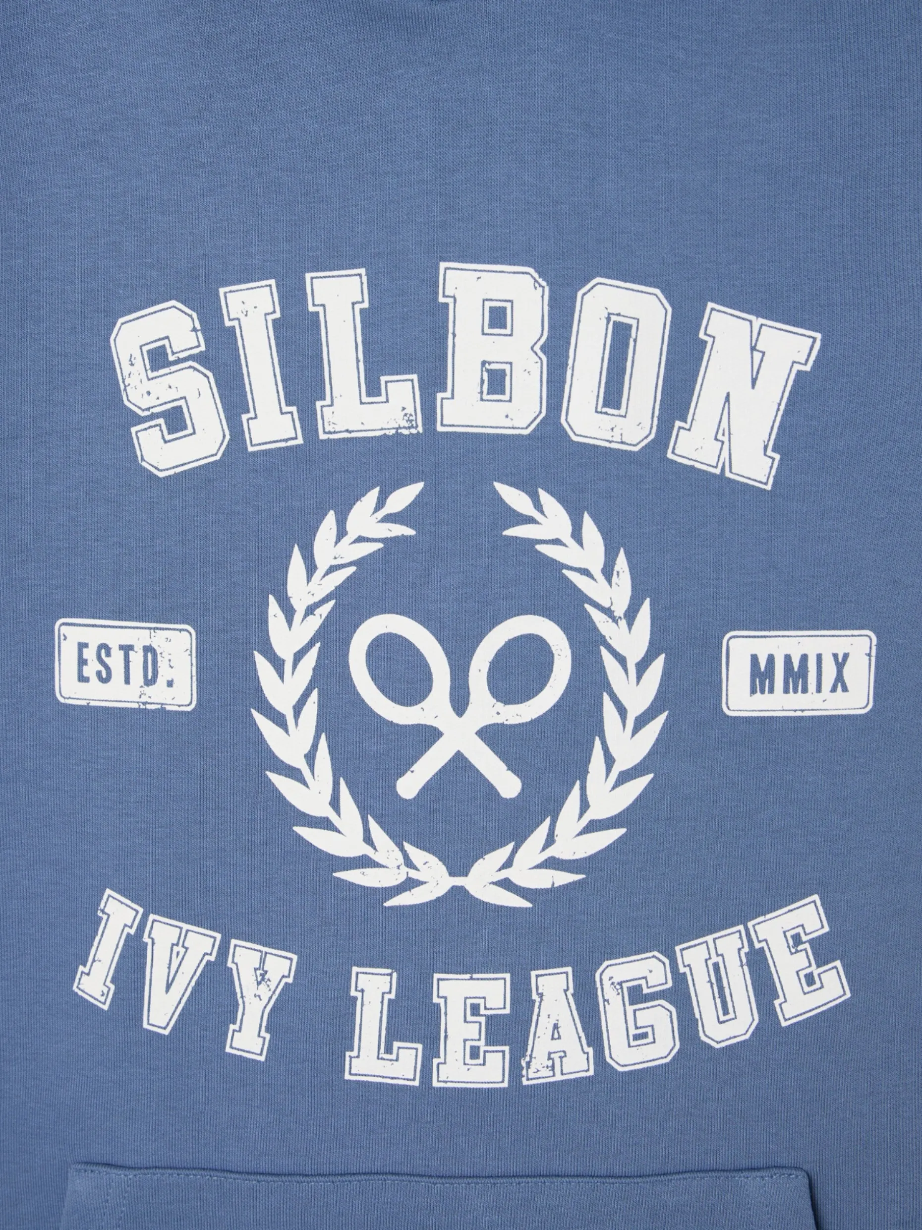 Sudadera hoodie Silbon ivy league azul indigo