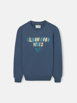 Sudadera kids good vibes azul marino