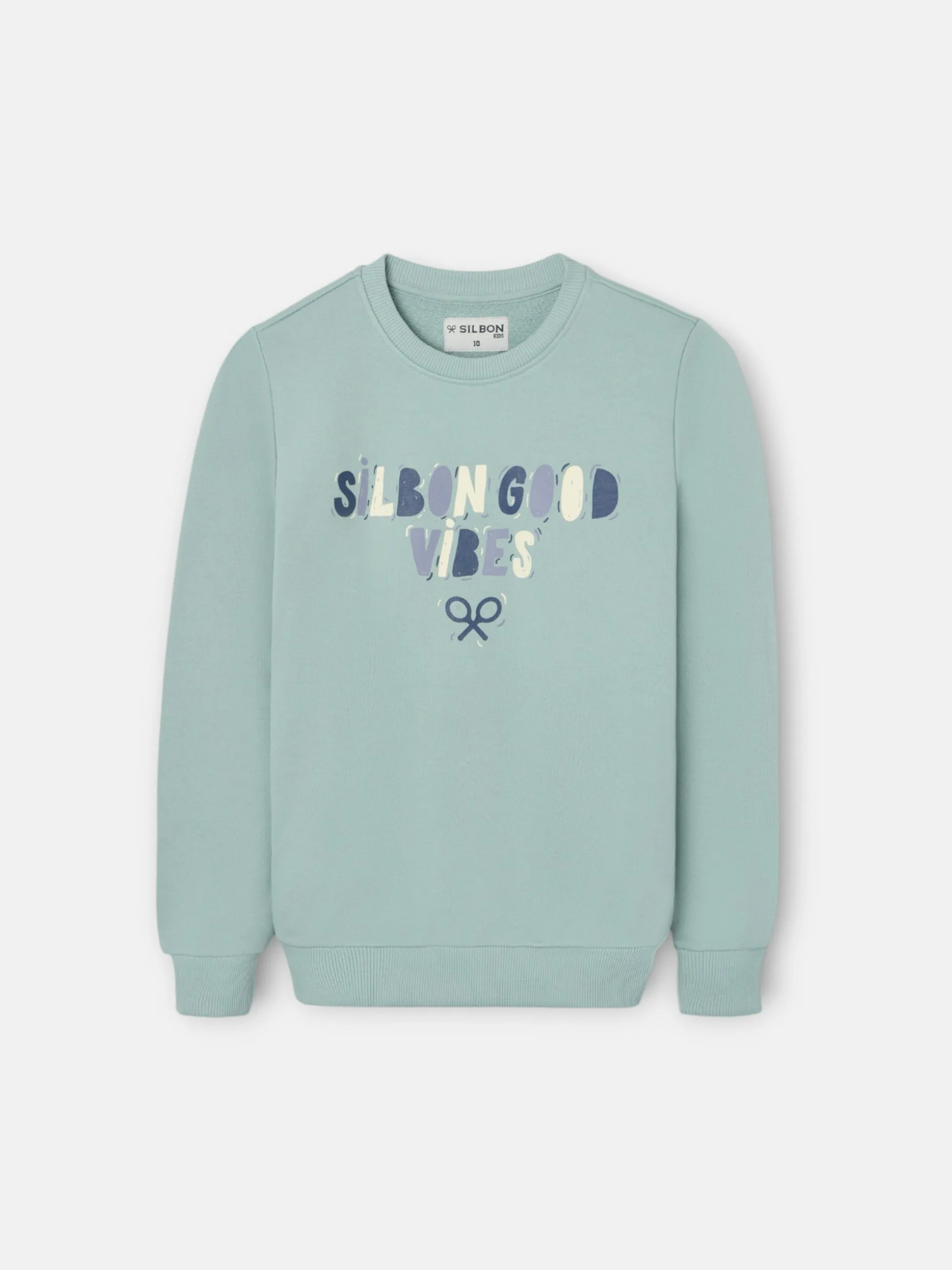 Sudadera kids good vibes verde