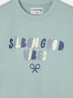 Sudadera kids good vibes verde