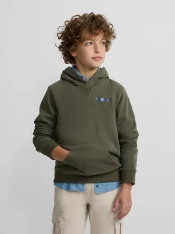Sudadera kids hoodie cordon etnico verde