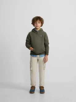 Sudadera kids hoodie cordon etnico verde