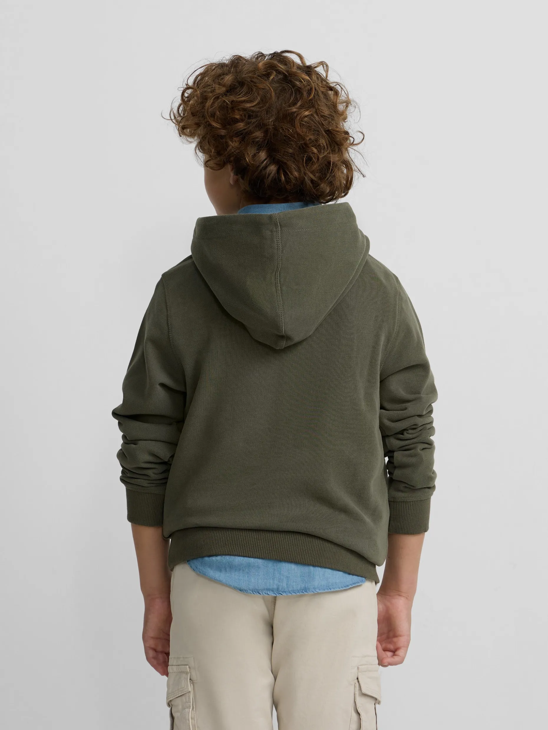 Sudadera kids hoodie cordon etnico verde