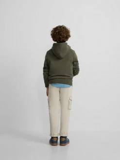 Sudadera kids hoodie cordon etnico verde