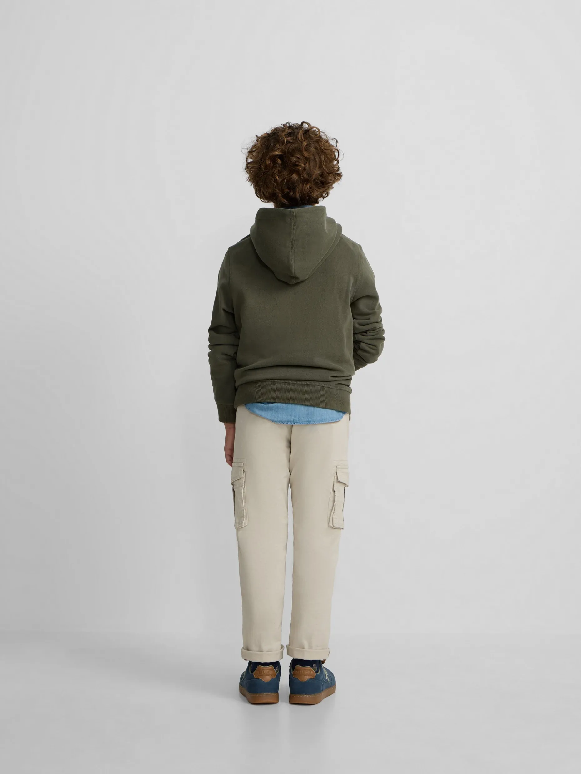 Sudadera kids hoodie cordon etnico verde