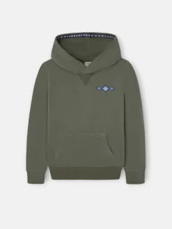 Sudadera kids hoodie cordon etnico verde