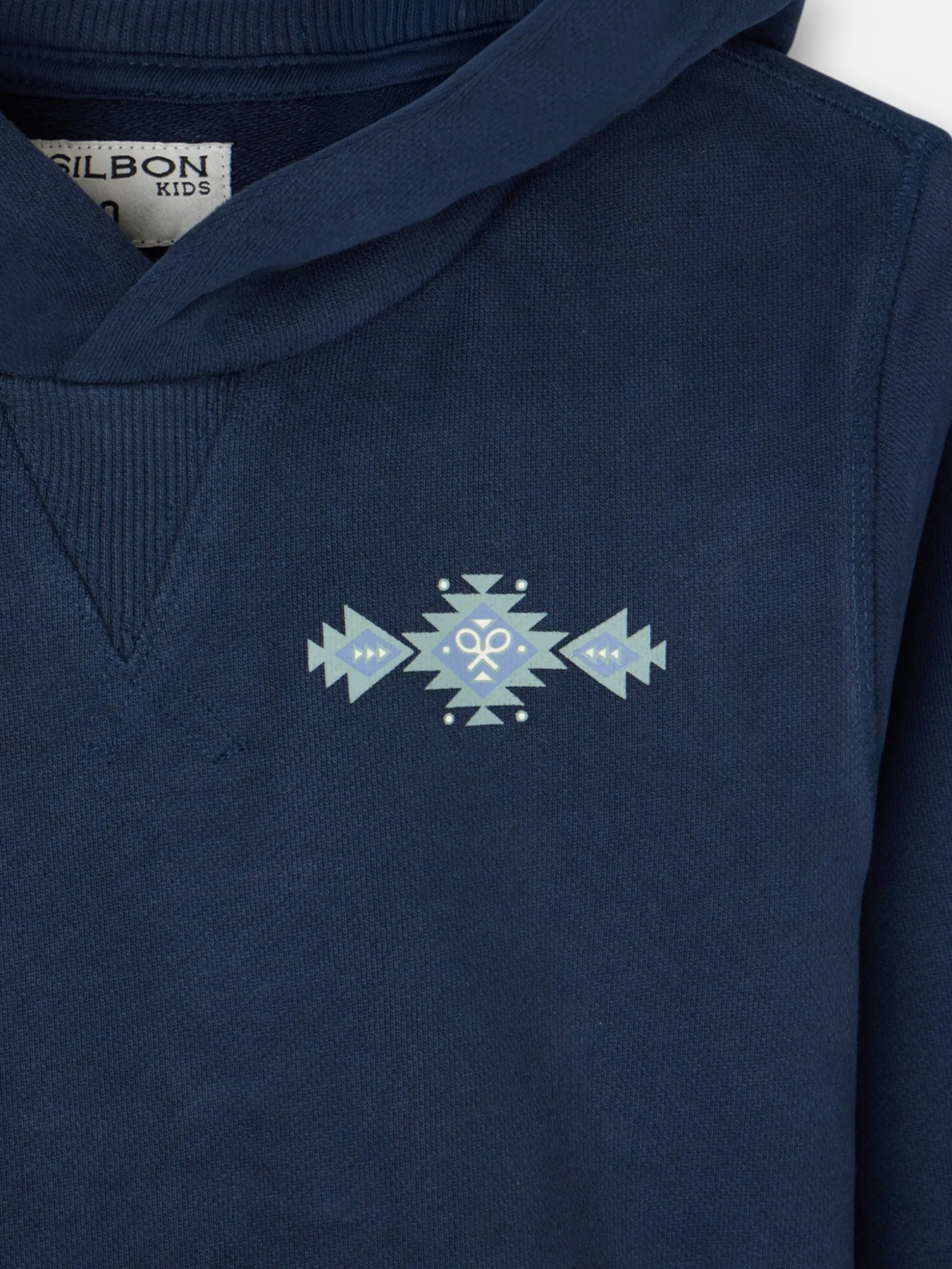 Sudadera kids hoodie cordon etnico azul marino