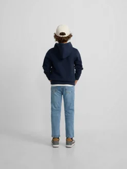 Sudadera kids hoodie cordon etnico azul marino